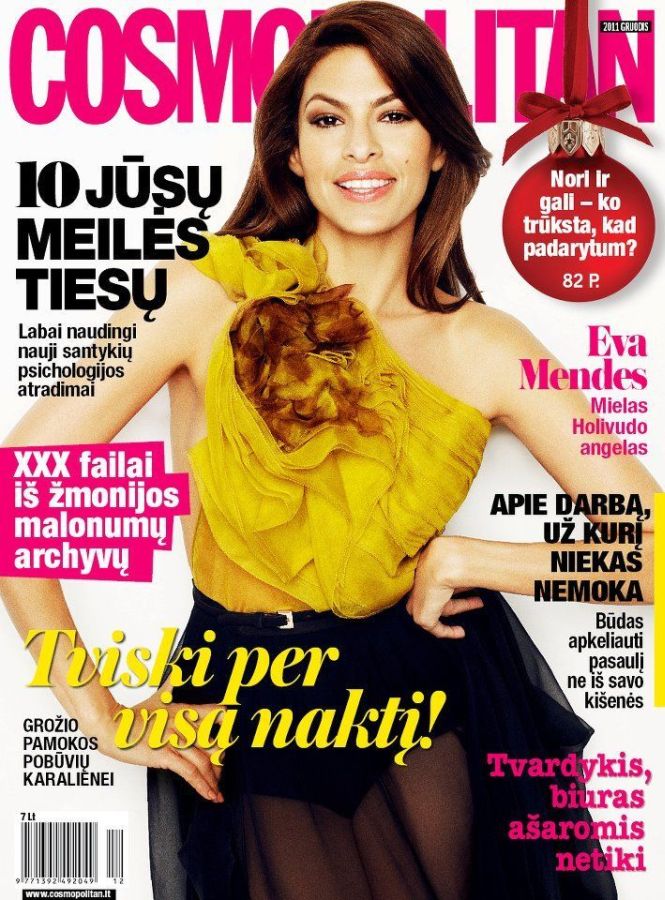 COSMOPOLITAN LITHUANIA magazine side cover  December 2011