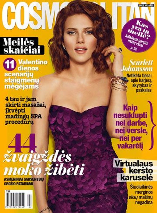 COSMOPOLITAN LITHUANIA magazine side cover  February 2012