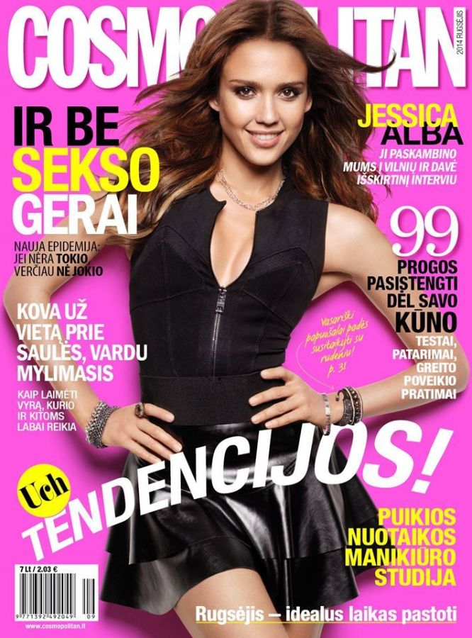 COSMOPOLITAN LITHUANIA magazine side cover  September 2014