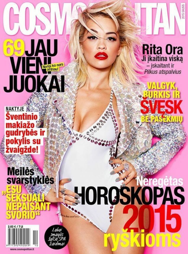 COSMOPOLITAN LITHUANIA magazine side cover  January 2015
