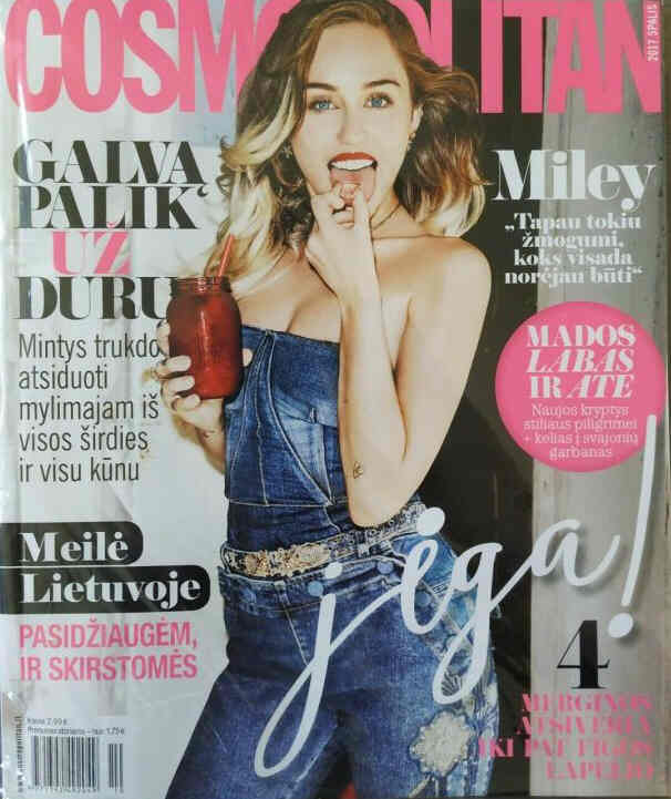 COSMOPOLITAN LITHUANIA magazine side cover  October 2017