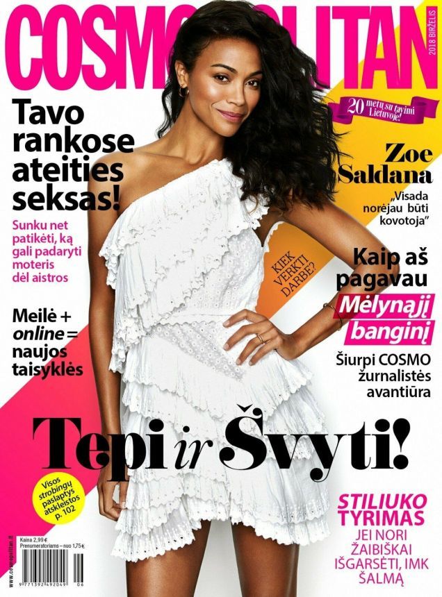 COSMOPOLITAN LITHUANIA magazine side cover  June 2018