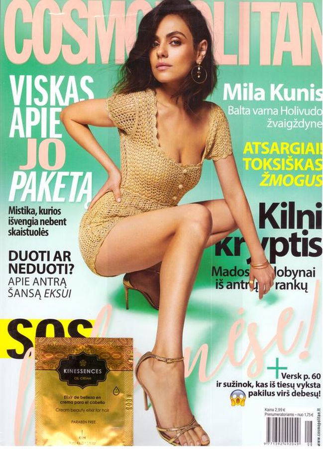 COSMOPOLITAN LITHUANIA magazine side cover  August 2018