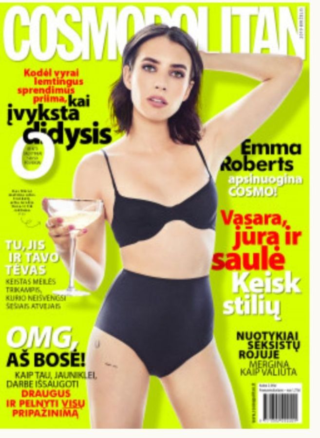 COSMOPOLITAN LITHUANIA magazine side cover  May 2019