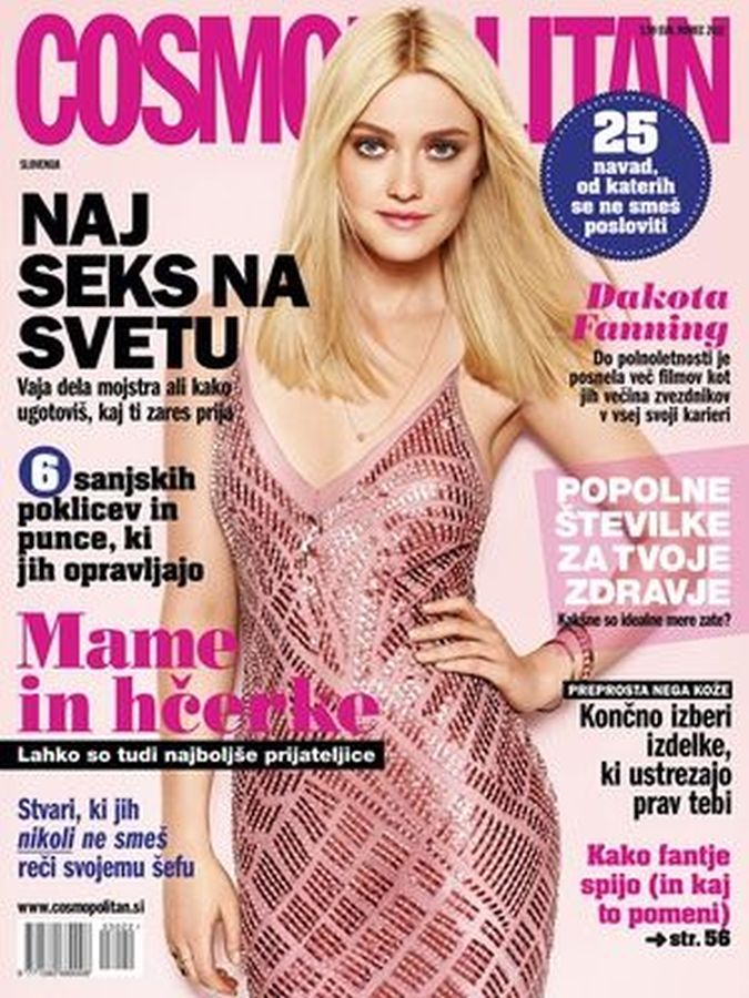 COSMOPOLITAN SLOVENIA magazine side cover  March 2012