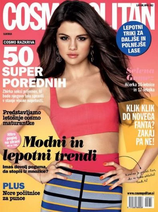 COSMOPOLITAN SLOVENIA magazine side cover  April 2012