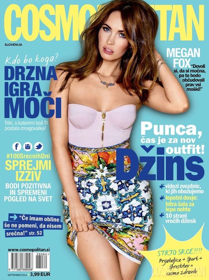 COSMOPOLITAN SLOVENIA magazine side cover  September 2014