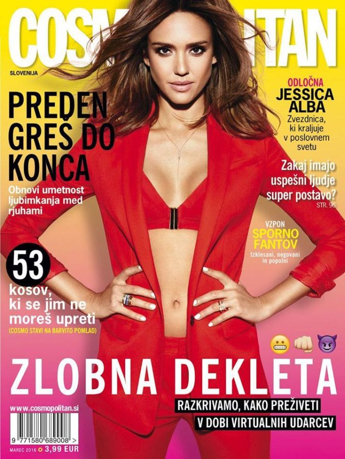 COSMOPOLITAN SLOVENIA magazine side cover  March 2016