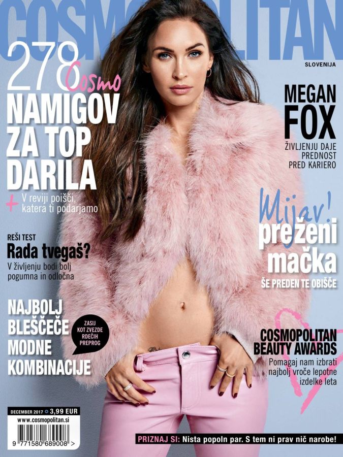 COSMOPOLITAN SLOVENIA magazine side cover  December 2017