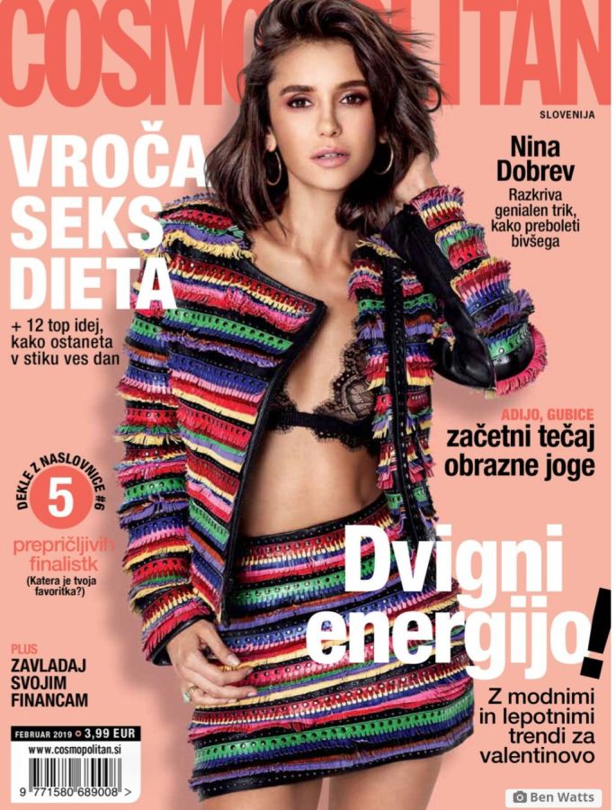COSMOPOLITAN SLOVENIA magazine side cover  February 2019