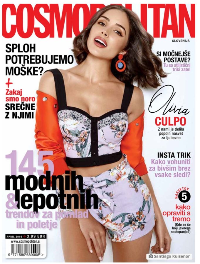 COSMOPOLITAN SLOVENIA magazine side cover  April 2019