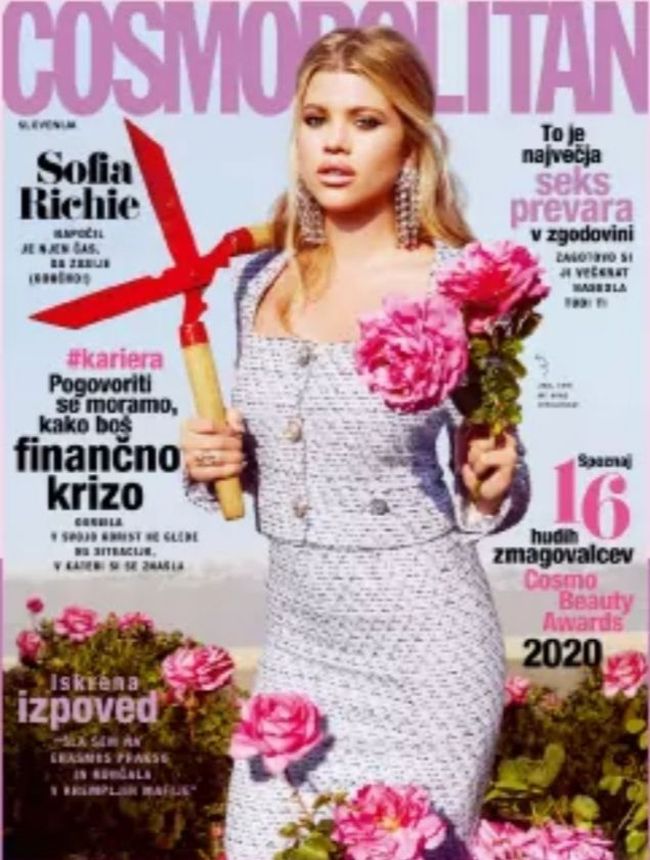 COSMOPOLITAN SLOVENIA magazine side cover  June 2020