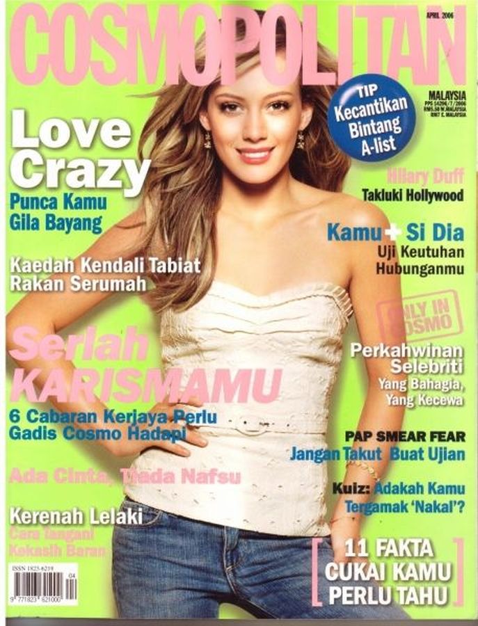 COSMOPOLITAN MALAYSIA magazine side cover  May 2006