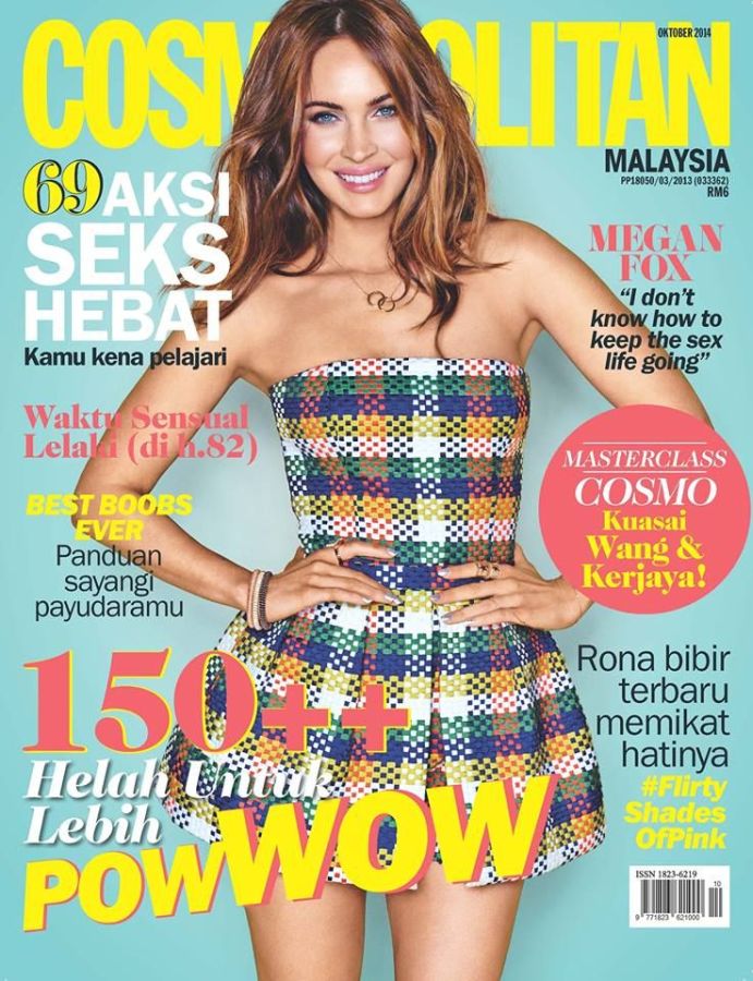 COSMOPOLITAN MALAYSIA magazine side cover  October 2014