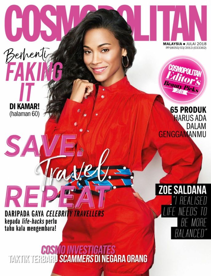 COSMOPOLITAN MALAYSIA magazine side cover  July 2018