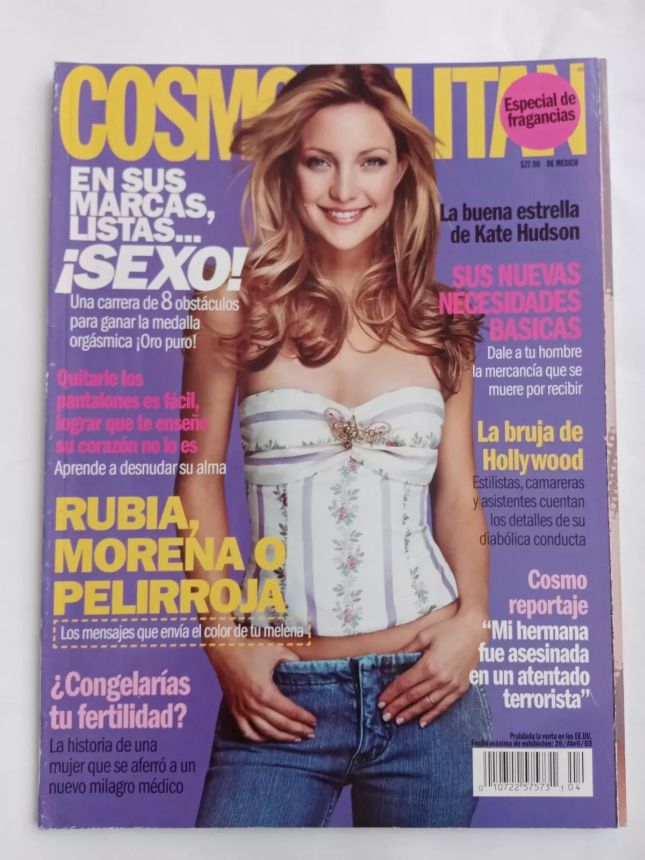 COSMOPOLITAN MEXICO magazine side cover  April 2003