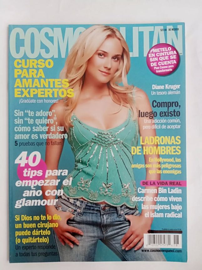 COSMOPOLITAN MEXICO magazine side cover  December 2004
