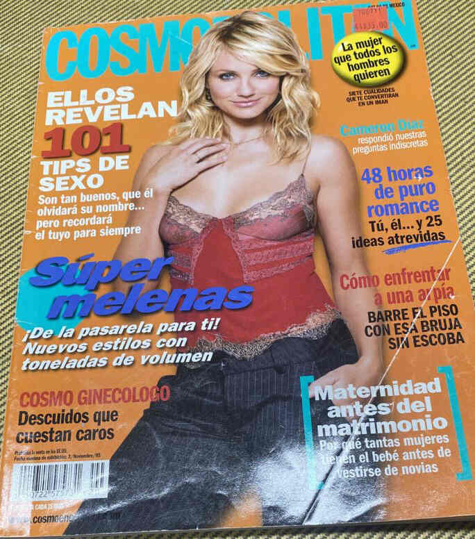 COSMOPOLITAN MEXICO magazine side cover  November 2005