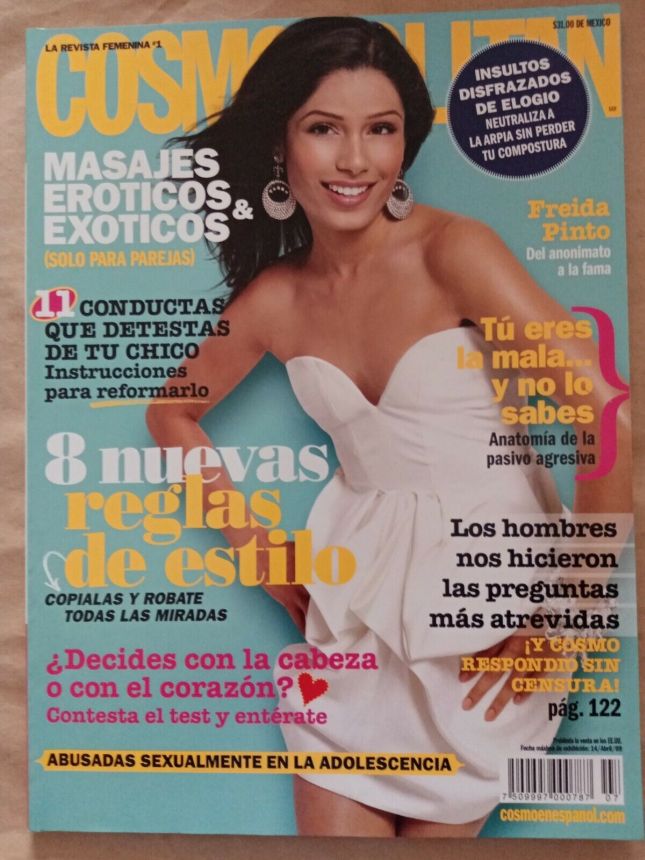COSMOPOLITAN MEXICO magazine side cover  April 2009