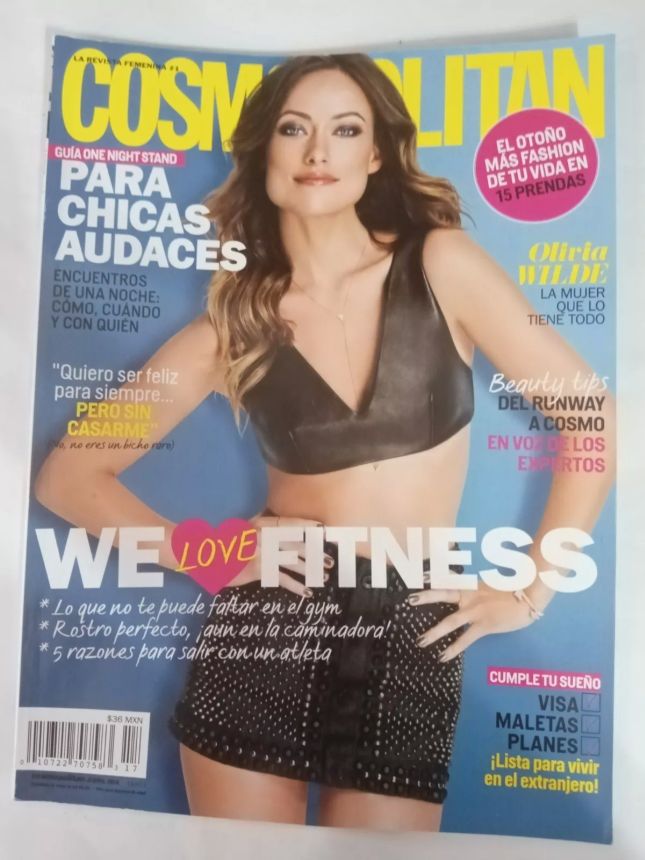 COSMOPOLITAN MEXICO magazine side cover  August 2013