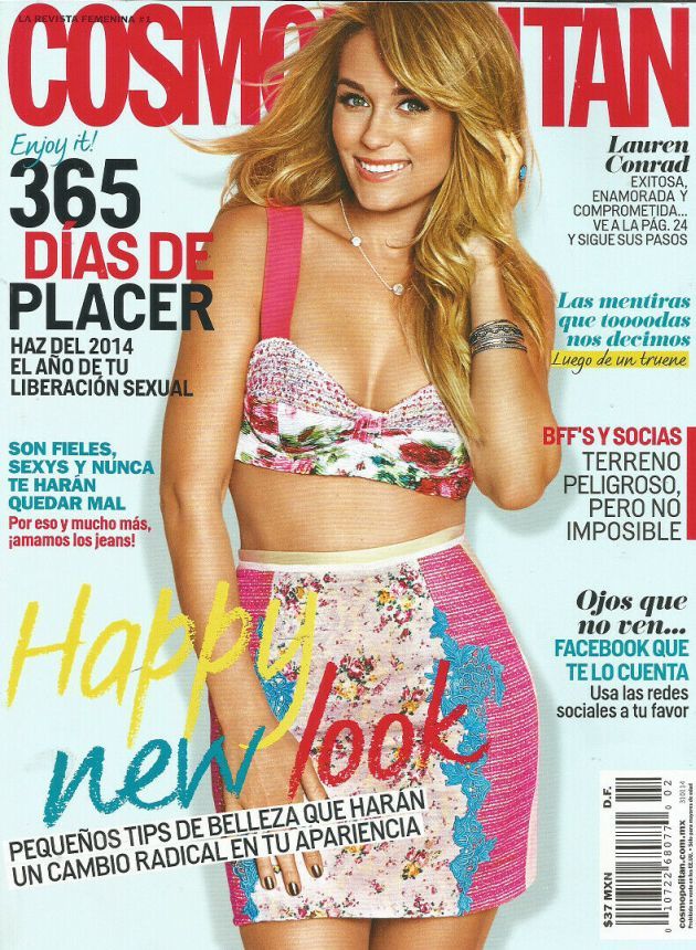 COSMOPOLITAN MEXICO magazine side cover  February 2014