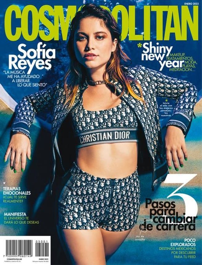 COSMOPOLITAN MEXICO magazine side cover  January 2022