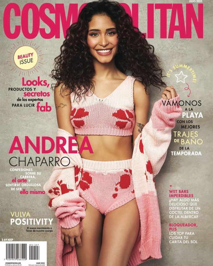 COSMOPOLITAN MEXICO magazine side cover  July 2023