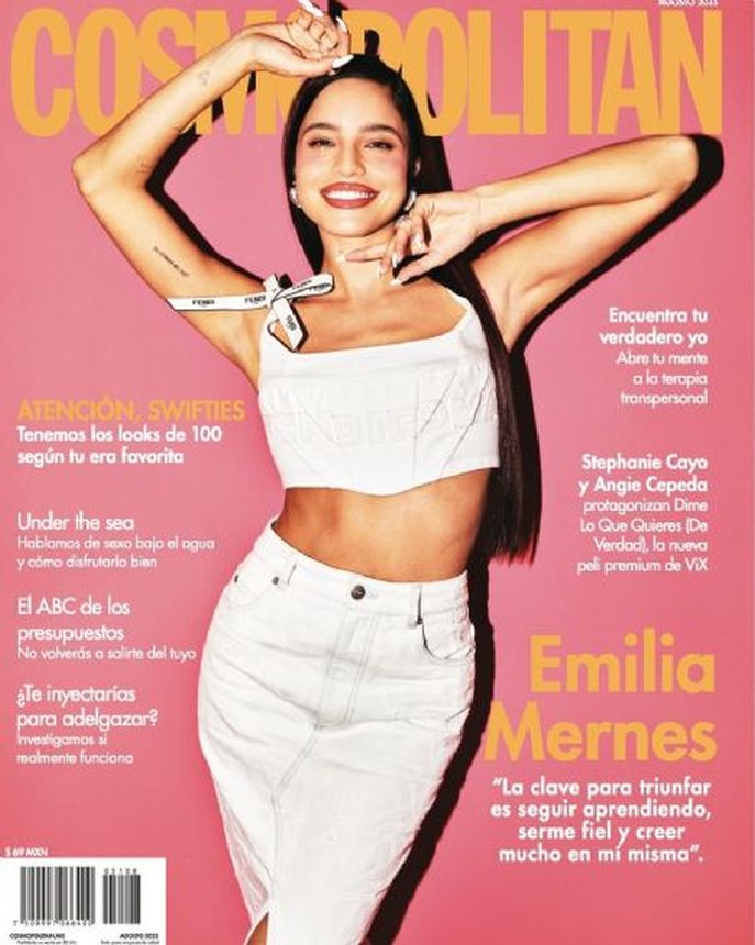 COSMOPOLITAN MEXICO magazine side cover  August 2023