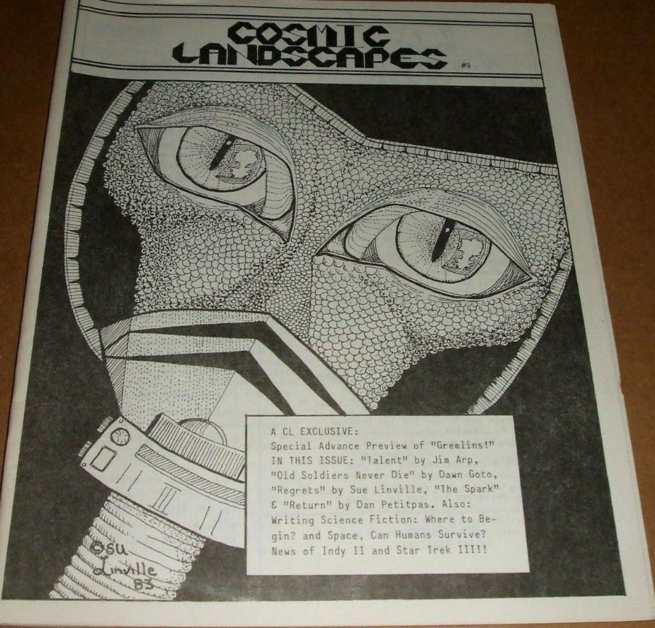 COSMIC LANDSCAPES magazine side cover Issue 9  Vol 2 No  9  May/June 1984