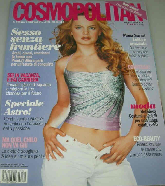 COSMOPOLITAN ITALY magazine side cover  July 2000