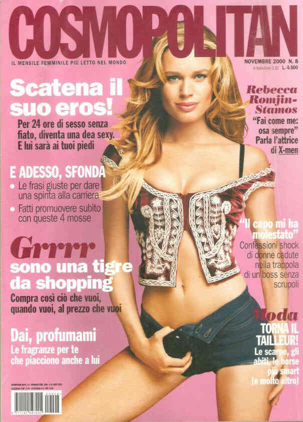 COSMOPOLITAN ITALY magazine side cover  November 2000