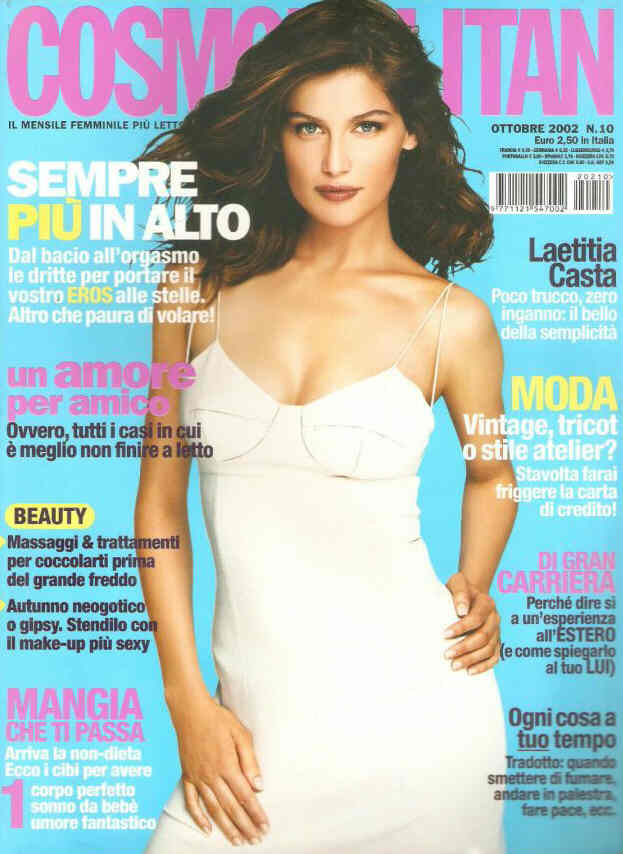 COSMOPOLITAN ITALY magazine side cover  October 2002