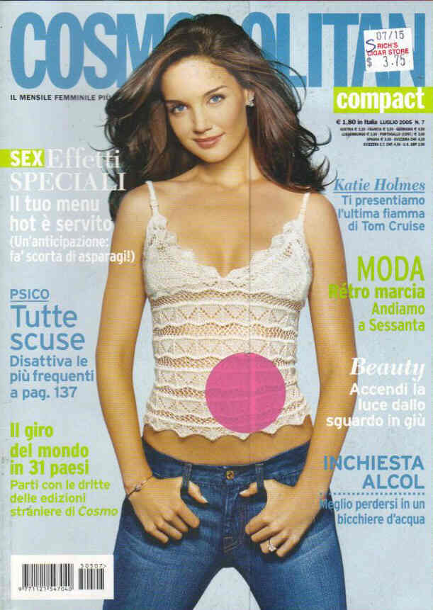 COSMOPOLITAN ITALY magazine side cover  July 2005