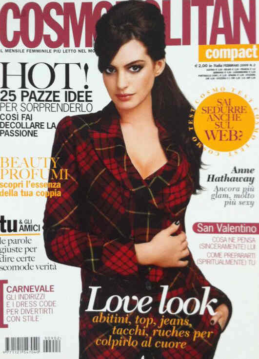 COSMOPOLITAN ITALY magazine side cover  February 2009
