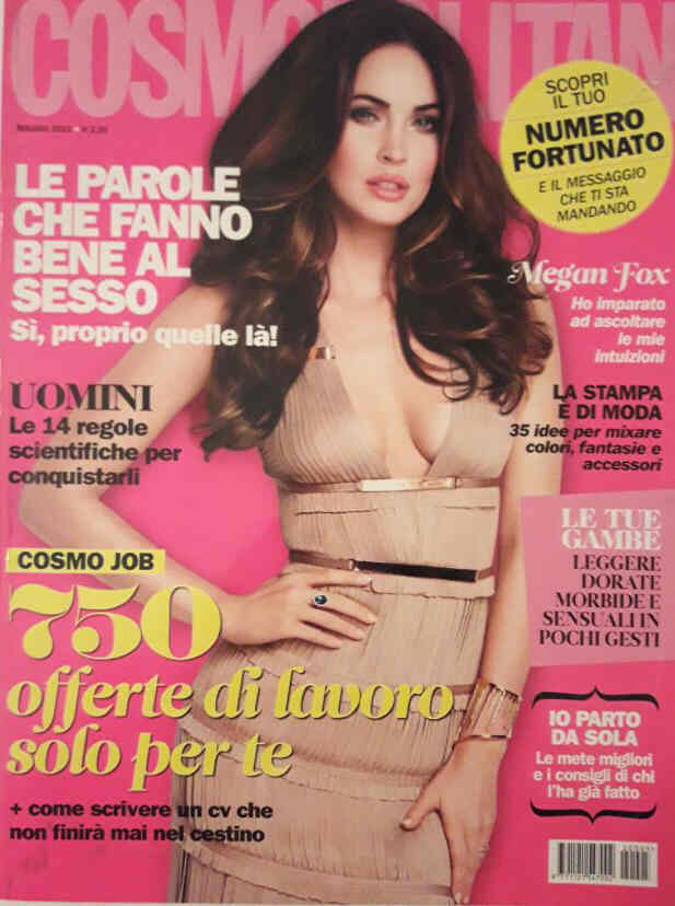 COSMOPOLITAN ITALY magazine side cover  May 2012