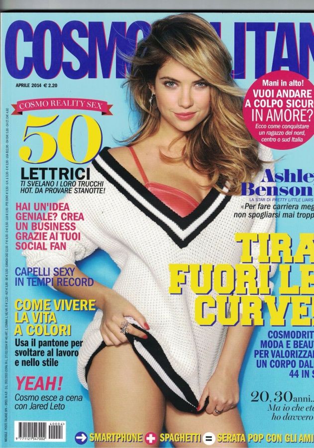 COSMOPOLITAN ITALY magazine side cover  April 2014