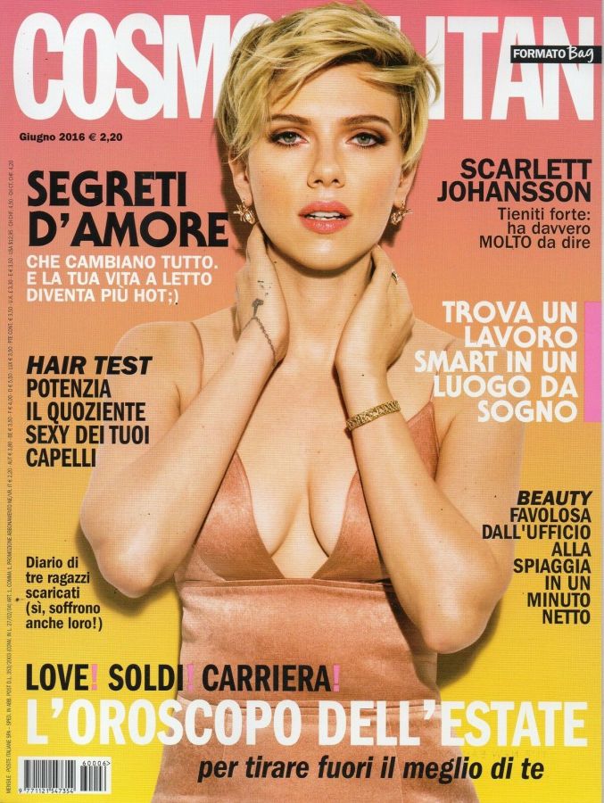 COSMOPOLITAN ITALY magazine side cover  June 2016