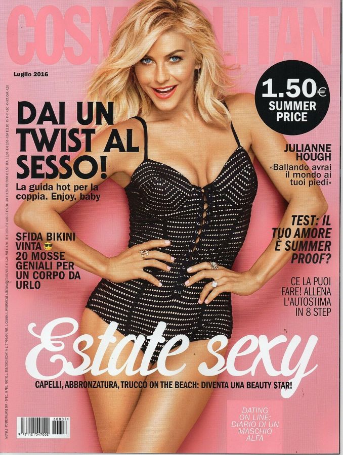 COSMOPOLITAN ITALY magazine side cover  July 2016