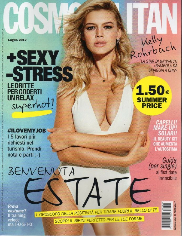 COSMOPOLITAN ITALY magazine side cover  July 2017