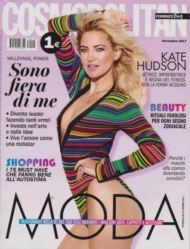 COSMOPOLITAN ITALY magazine side cover  November 2017
