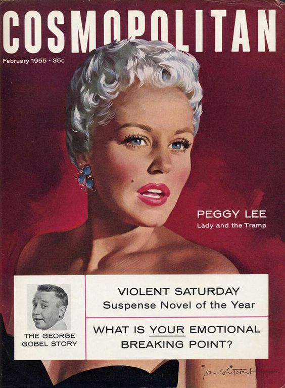 COSMOPOLITAN USA magazine side cover  February 1955