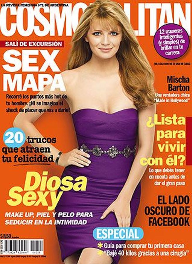 COSMOPOLITAN ARGENTINA magazine side cover  August 2008