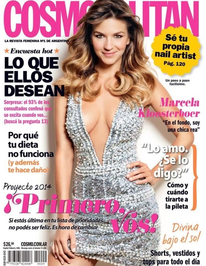 COSMOPOLITAN ARGENTINA magazine side cover  January 2014