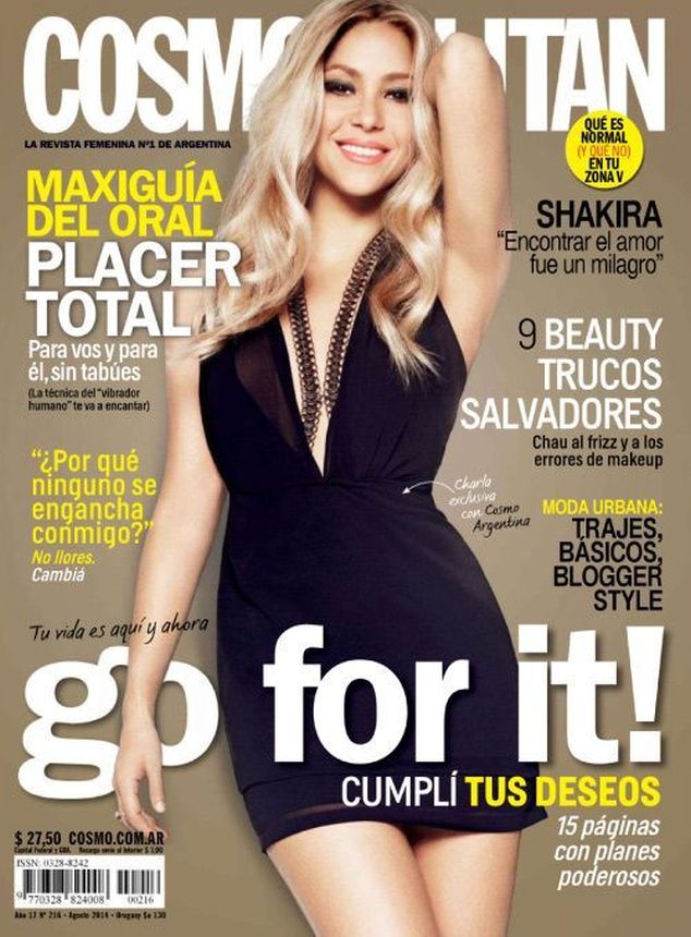 COSMOPOLITAN ARGENTINA magazine side cover  August 2014