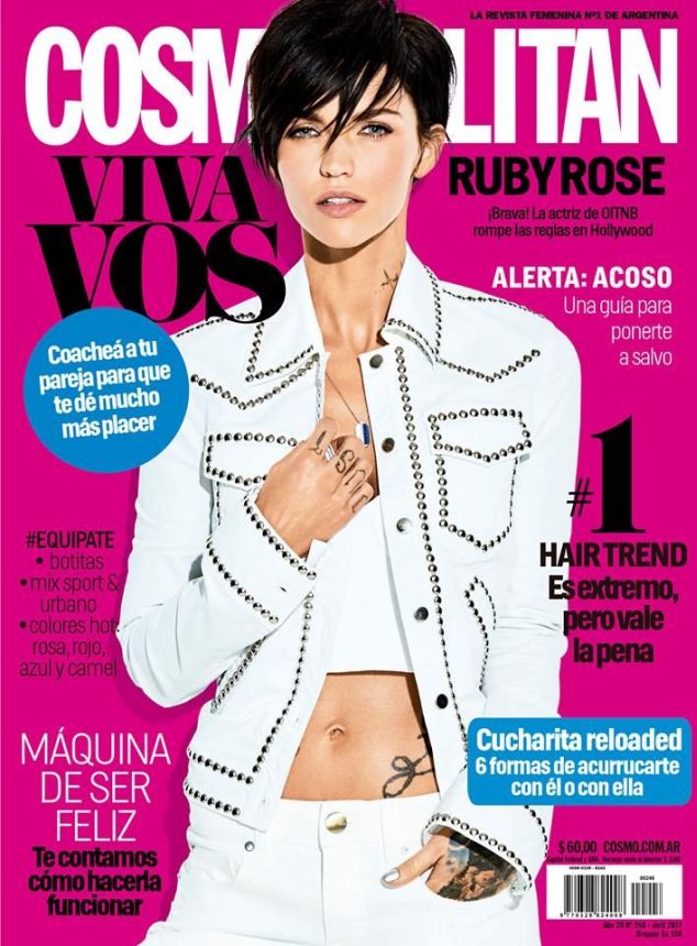COSMOPOLITAN ARGENTINA magazine side cover  April 2017