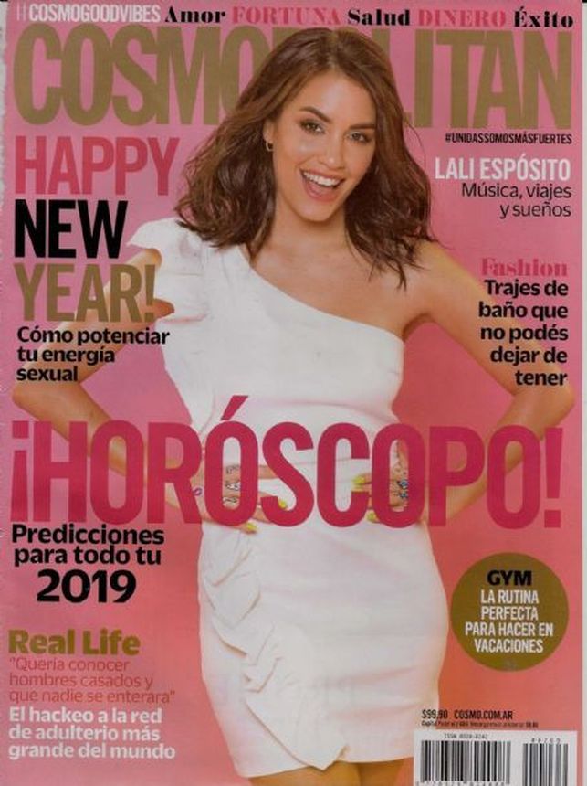 COSMOPOLITAN ARGENTINA magazine side cover  January 2019