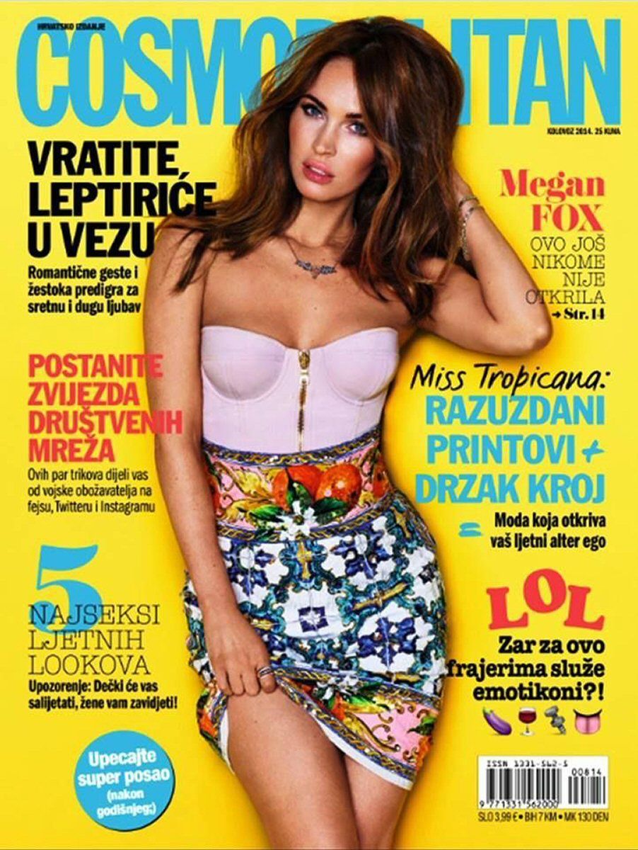 COSMOPOLITAN (Croatia) magazine side cover  August 2014