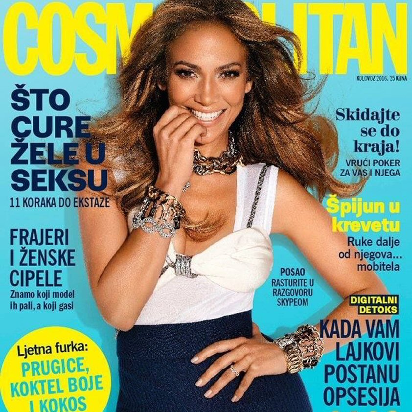 COSMOPOLITAN (Croatia) magazine side cover  August 2016