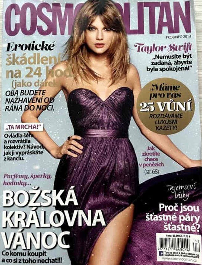 COSMOPOLITAN CZECH magazine side cover  December 2014