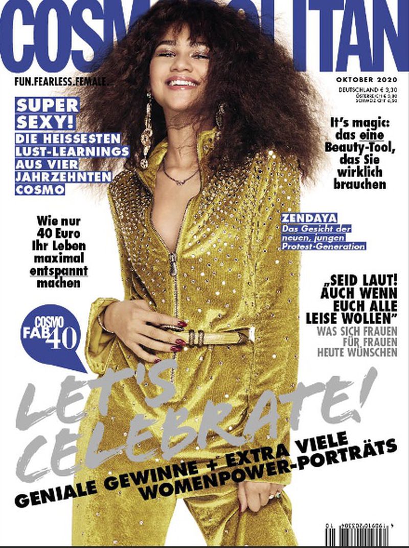 COSMOPOLITAN GERMANY magazine side cover  October 2020